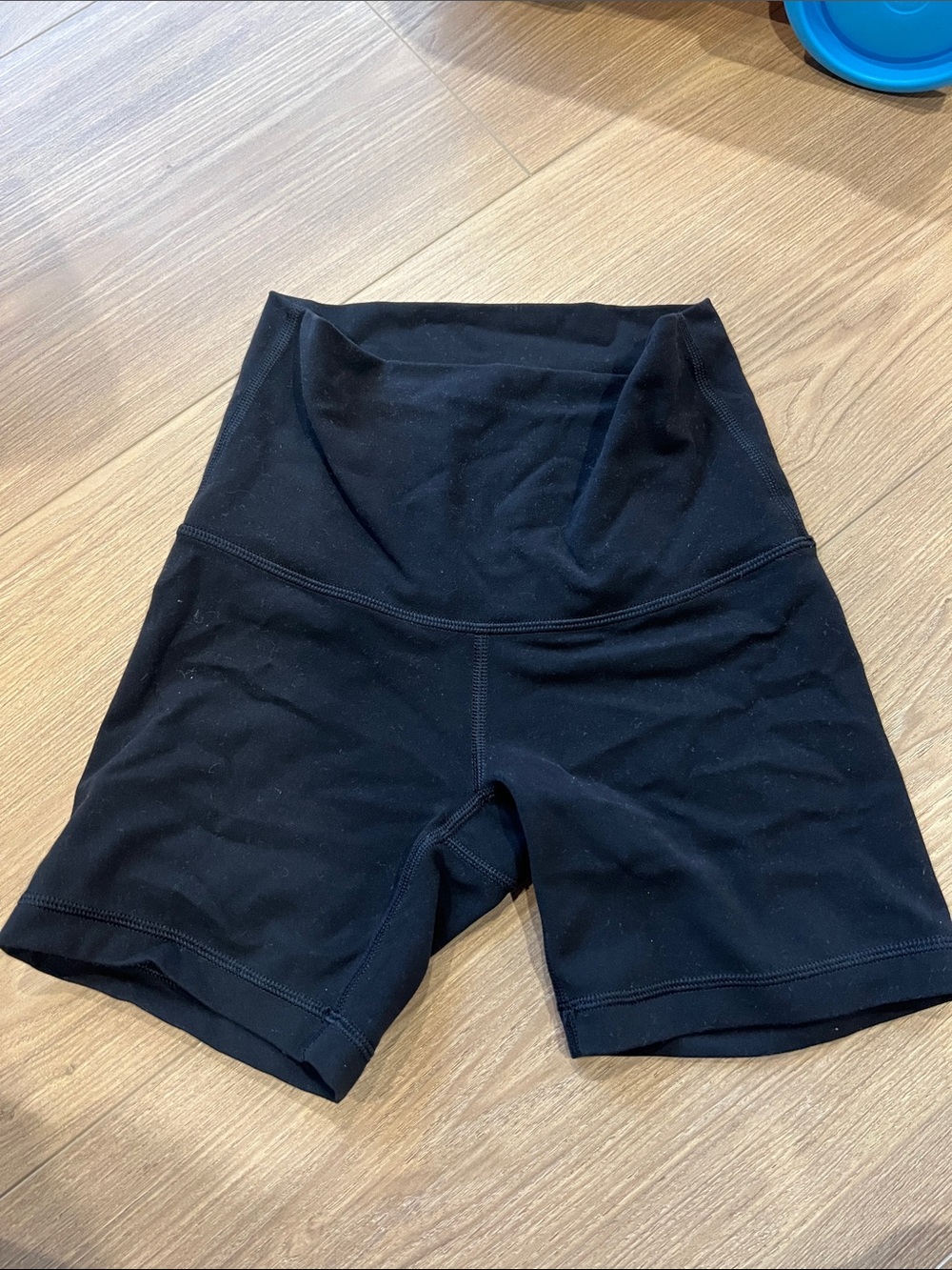 Aritzia Black High-Waist Bike Shorts
